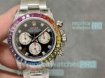 AAA Swiss Copy Rolex Daytona Colorful Rainbow 904L Stainless Steel Watch